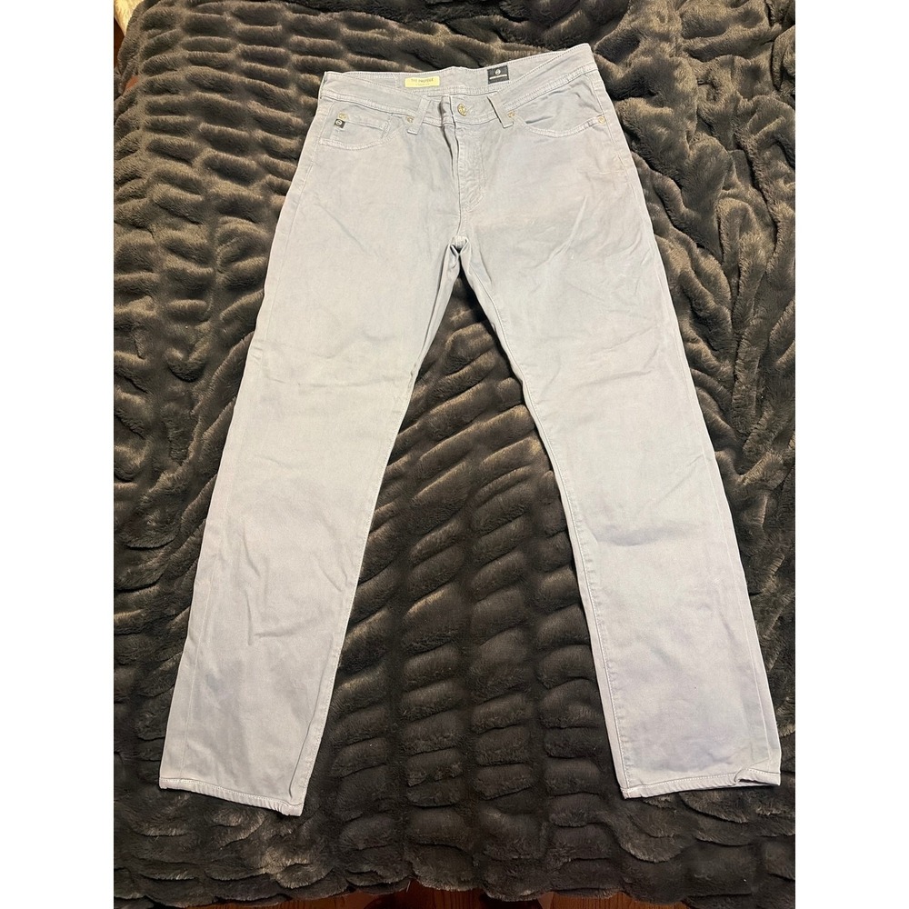 AG Adriano Goldschmied The Protege Straight Leg Pants Light Blue 32x34 1049SUD